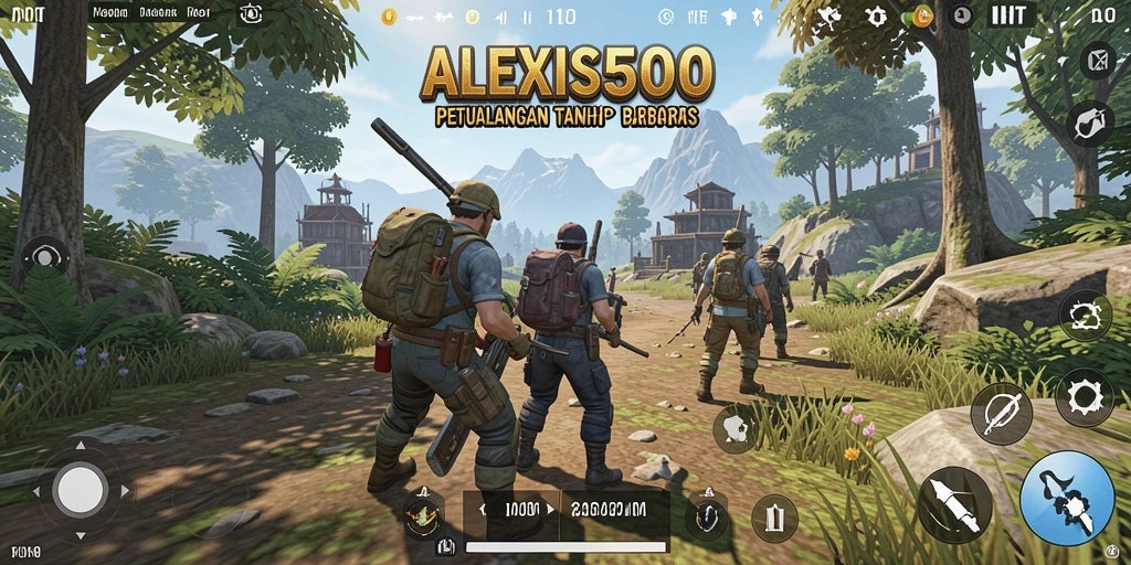 Screenshot gameplay ALEXIS500 menunjukkan petualangan seru di dunia terbuka.