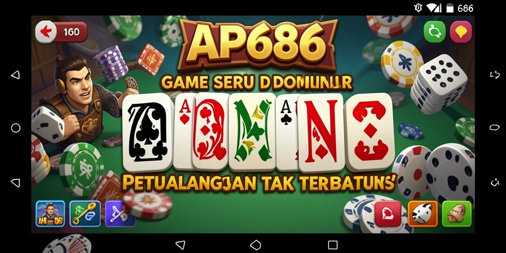 Tampilan gameplay seru dari AP686 dengan fitur domino yang menarik.