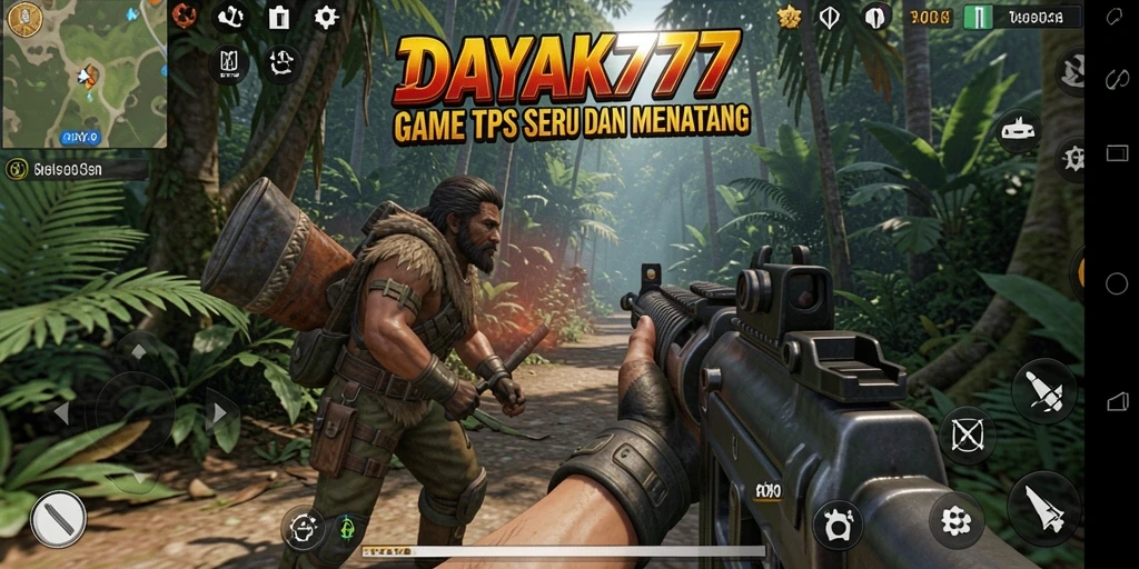Gameplay DAYAK777 yang seru dan mendebarkan saat pertempuran.