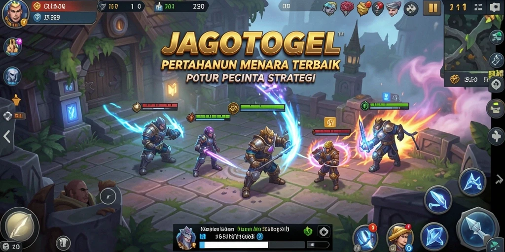 Tampilan screenshot utama JAGOTOGEL dengan aksi Tower Defense yang intens.