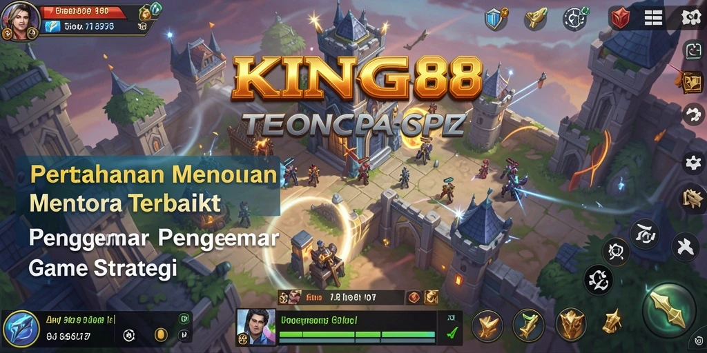Screenshot gameplay KING88 dengan menara bertahan yang menarik.
