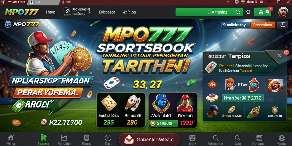 Tampilan gameplay MPO777 saat memasang taruhan olahraga.