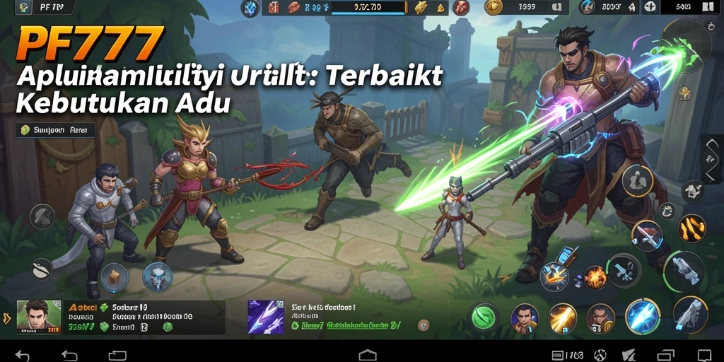 Screenshot utama PF777 menampilkan antarmuka pengguna yang sederhana dan intuitif.