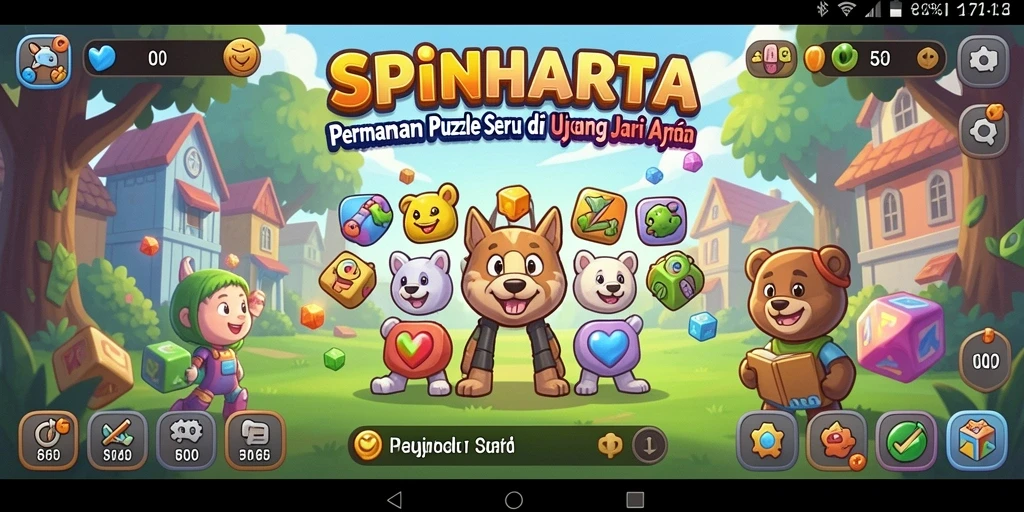 Tampilan gameplay seru di SPINHARTA yang menantang.