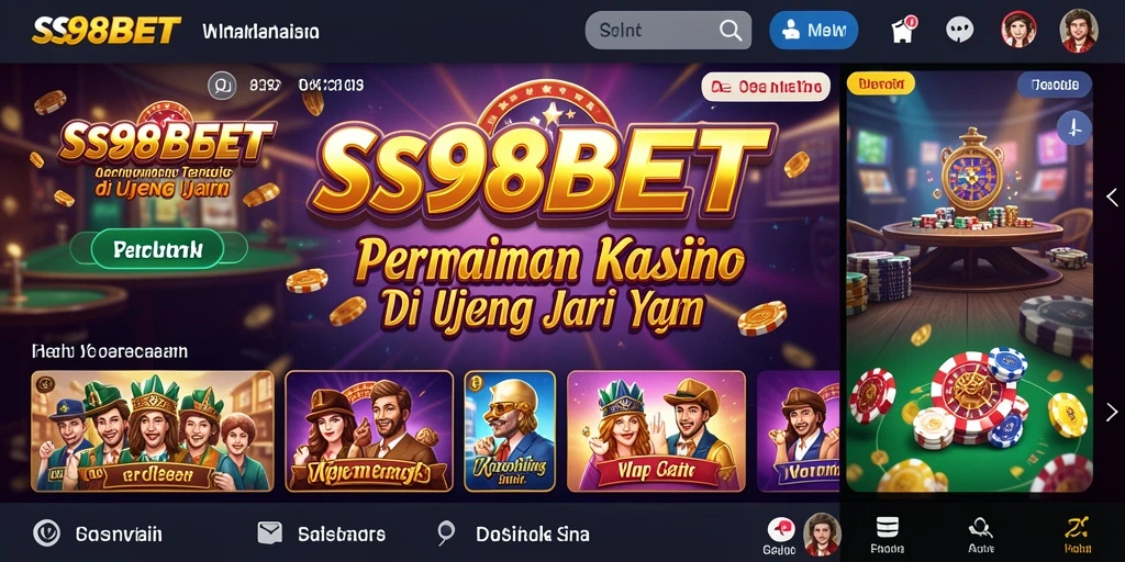 Tangkapan layar SS88BET menampilkan permainan kasino yang mendebarkan.
